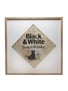 Black & White Scotch Whisky Framed Metal Sign  58.6cm x 58.6cm