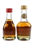 Bisquit 3 Star & Otard Cognac Bottled 1970s 2 x 5cl / 40%