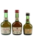 Courvoisier 3 Star & VSOP Bottled 1970s & 1980s 3 x 3cl-5cl / 40%