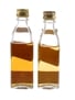 Johnnie Walker Black & Red Label Bottled 1970s-1980s 2 x 5cl