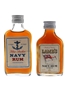 Blue Anchor & Lamb's Demerara Navy Rum Bottled 1970s 2 X 3cl-5cl / 40%