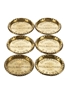 Paul Gauthier Brass Glass Coasters Table Accessories 7.5 Diameter