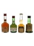 Courvoisier, De Luze VSOP & Prince Hubert De Polignac Bottled 1970s 4 x 2.7cl-5cl / 40%