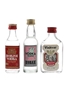 Borzoi, Konak & Vladivar Vodka Bottled 1970s 3 x 5cl / 45.9%