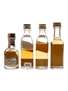 Chivas Regal 12 Year Old, Johnnie Walker Black Label, Johnnie Walker Red Label & Seagram's 100 Pipers Bottled 1970s 4 x 5cl