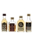 Seagram's 100 Pipers, Logan, Long John & Chivas Regal 12 Year Old Bottled 1970s 4 x 5cl