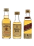 Johnnie Walker, Mackinlay & Queen Anne Bottled 1980s 3 x 5cl / 40%