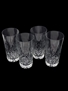 Four Crystal Highball Glasses  14.5cm tall