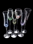 Six Champagne Glasses  30cm Tall