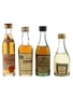 Asbach Uralt, Copeo, Gran Garvey & Grand Trianon Bottled 1970s 4 x 4cl-4.1cl-5cl