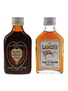 Black Heart Rum & Lamb's Navy Rum Bottled 1970s 2 x 5cl / 40%