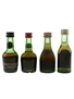 Baron Otard, Courvoisier, Marnier Lapostolle & Martell Bottled 1970s & 1980s 4 x 3cl / 40%