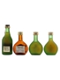 Assorted Armagnac Bottled 1980s 4 x 3cl-5cl