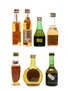 Assorted Brandy Bottled 1980s 7 x 3cl-5cl