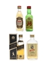 Grant's, J&B, Johnnie Walker & White Horse Bottled 1970s - 1980s 4 x 5cl / 40%