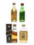 Grant's, J&B, Johnnie Walker & White Horse Bottled 1970s - 1980s 4 x 5cl / 40%