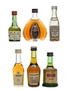 Assorted Cognac Miniatures Courvoisier XO, Hennessy, Martell 5 x 3 - 5cl