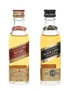 Johnnie Walker Red Label & Black Label Miniatures  2 x 5cl