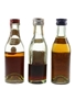 Courvoisier, Hennessy & Martell Bottled 1960s-1970s 3 x 5cl / 40%