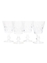 Four Cut Glass White Wine Glasses  11.5cm Tall