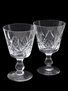 Four Cut Glass White Wine Glasses  11.5cm Tall