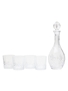 Glass Decanter & Glasses Set  8.5cm Tall