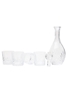 Glass Decanter & Glasses Set  8.5cm Tall