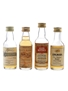 Cragganmore, Glen Moray, Glen Rothes & Longmorn Bottled 1980s-1990s 4 x 5cl