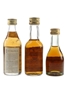 Bardinet, Istra Premier & St. Agnes Brandy 3 Star Bottled 1970s-1980s 3 x 3cl-5cl