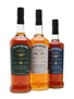 Bowmore 10, 15 & 18 Year Old Aston Martin 3 x 70cl-100cl