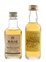 Haig & Thinkers Dram Bottled 1970s-1980s 2 x 4.7cl-5cl