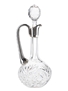 Waterford Lismore Claret Jug & Stopper Sterling Silver Handle & Collar 31.5cm Tall x 13cm