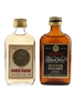 King Edmund II & Wiley's Black Label Bottled 1950s-1960s 2 x 5cl