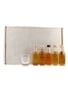 Assorted Whisky Gift Set With Shot Glass Bowmore, Glen Garioch, Auchentoshan etc. - Bottled 1990s 5 x 5cl