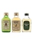 Jameson, Paddy & Tullamore Dew Bottled 1980s 3 x 5cl / 40%