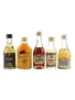 Assorted Brandy Pedro Domecq Carlos I, Don Juan Anejo, Etiqueta Negra, Three Barrels & Stock 5 x 3cl-5cl