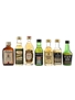 Ballantine's 12 Year Old, Ben Nevis, Grant's Standfast, Passport, Queen Anne, Seagram's 100 Piper's & Vat 69 Bottled 1980s 7 x 5cl