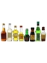 Benevento Saba, Bols Peach Brandy, Cobana, Campeny Coconout, DOM Benedictine, Kahlua, Suntori Midori & Verveine Du Velay Bottled 1960s-1980s 3 x 3cl-5cl