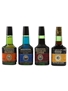 Regnier Apricot Brandy, Curacao Bleu & Creme De Cassis Bottled 1970s-1980s 4 x 2.8cl-3cl