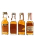 Assorted Bourbon Whiskey Bottled 1980s 4 x 4.7cl-5cl