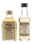 Deanston Malt & Deanston 12 Year Old Bottled 1980s-1990s 2 x 5cl / 40%