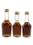 Hennessy 3 Star, Very Special & VSOP Bottled 1970s-1980s 3 x 3cl-5cl / 40%