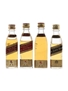 Johnnie Walker Black Label & Red Label Bottled 1970s-1980s 4 x 4.7cl-5cl / 40%