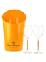 Veuve Clicquot Ice Bucket & Two Veuve Clicquot Glasses 3 x 21cm-38cm Tall