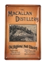 Macallan Distillery Old Highland Malt Whisky Tin Sign  20cm x 29cm