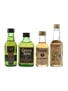 Passport, Queen Anne, Teacher's Highland Cream & Ye Monks Scotch Whisky Bottled 1970s-1980s 4 x 5cl