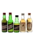 Black Bottle, Famous Grouse & Grant's Bottled 1970s-1980s 5 x 4.7cl-5cl / 40%