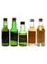 Black Bottle, Famous Grouse & Grant's Bottled 1970s-1980s 5 x 4.7cl-5cl / 40%