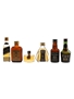 Johnnie Walker Black Label, Vat 69, Something Special, Queen Anne, Century Vat & Long John Bottled 1960s-1970s 6 x 3cl-5cl