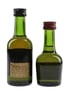 Courvoisier VSOP & 3 Star Luxe Bottled 1980s 2 x 3cl-5cl / 40%